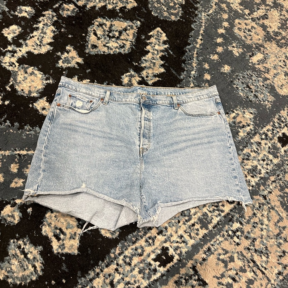 Levi's 501 plus size cut off style jean shorts